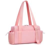 WLLWOO Small Gym Bag for Women with Wet Pocket, Mini Travel Duffle Tote Bag, Lightweight Workout Sports Bag for Dance Yoga Weekends, Pink