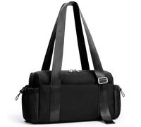 WLLWOO Small Gym Bag for Women with Wet Pocket, Mini Travel Duffle Tote Bag, Lightweight Workout Sports Bag for Dance Yoga Weekends, Black