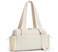 WLLWOO Small Gym Bag for Women with Wet Pocket, Mini Travel Duffle Tote Bag, Lightweight Workout Sports Bag for Dance Yoga Weekends, Beige