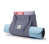 WLLWOO WLLWOO Yoga Bags for Women with Yoga Mats Bags Carrier Carryall Canvas Tote for Pilates Shoulder for Travel Office Beach Workout (Gray)