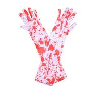 WLLXTK 1Pair Bloody Gloves for Halloween Costume Bloodstained Cosplay Props for Scary Parties Events Breathable Materials Halloween Accessory for Creepy Looks
