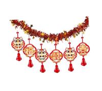 WLLXTK 2025 Chinese New Year Banner Lunar New Year Decoration Holiday Supplies Backdrop Charm Tassel Door Curtain for Window Balcony, Style C