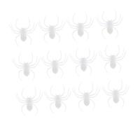 WLLXTK 20pcs Halloween Luminous Trick Props Creepy Glow the Dark Fake Spiders for Masquerade Cosplay Party Decorations and Prank Supplies
