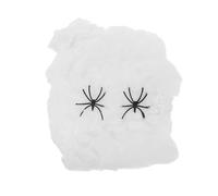 WLLXTK 2pcs Halloween Decoration Glow Cobwebs for Indoor Use Hallowern Stretchable Cobwebs for Halloween Glow in The Dark Spiderweb White Plastic