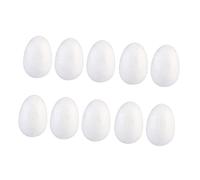 WLLXTK 50pcs White Solid Foam Craft Eggs for Easter Painting and Festival Decorations Art Supplies for Holiday Crafts and Family Fun