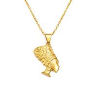 WLLXTK African Women Head Queen Pendants And Necklaces For Women Mom Girls,Party Fashion-Africa Map Retro Delicate Texture For Personalized Wedding Gifts ui