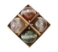 WLLXTK Christmas Balls Ornaments Set Xmas Tree Decorations Easy to Use Christmas Decorative Baubles for Festive Bedroom Thanksgiving, Shell decor Colorful, 8cm