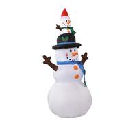 WLLXTK Christmas Snowman Inflatable Lighted Holiday Display 180cm Tall Novelty Indoor Outdoor Xmas Ornament for Park Vacation Party