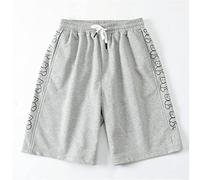 WLLXTK Grey shorts male summer outside a man wear loose 5 minutes of pants who leisure pants summer thin men's trousers