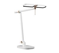 WLLXTK Light Luxury Metal LED Desk Lamp, Double Head Eye Protection, Touch Dimmable Reading, 3 Color Modes&Stepless Dimming, 45min Auto-Timer Bedside Nightstand Lamp