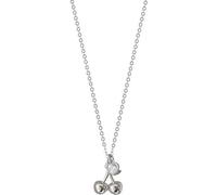WLLXTK Necklace Cherry Love Female Sweet and Lovely Light Luxury Heart-Shaped Flash Diamond Collarbone Chain