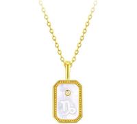 WLLXTK necklace Silver for Women Relief Twelve Constellations Sterling Dainty Gold Pendant Chain Lady Gifts jewelry