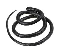 WLLXTK Realistic Halloween Prank Snake Tricky Artificial Snake Prop for Party Decorations Cat and Bird Deterrent Safe Material Black Simulated Reptile for Festive Fun