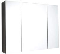 WLLXTK Stainless Steel Bathroom Wall Cabinet, Kitchen Storage Cabinet with Full Coverage Doors, Recessed or shallow Mounting, Silver,Double Door (Three Door)