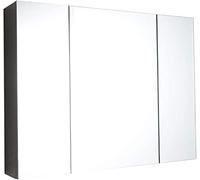 WLLXTK Stainless Steel Bathroom Wall Cabinet, Kitchen Storage Cabinet with Full Coverage Doors, Recessed or shallow Mounting, Silver,Three Door (Three Door)