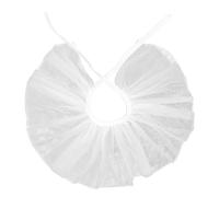 WLLXTK Victorian Inspired Tulle Ruffle Collar Clown Neck Ruff for Theater and Halloween Accessories Elegant Vintage Mesh Fake Collar for Womens Costume Performances