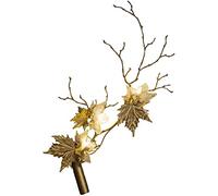 WLLXTK Wall Light Wall Lamps Copper Maple Leaf Wall Lamp Living Room TV Wall Crystal Bedroom Bedside Lamp Creative Personality Lamps Ceiling Light Night Light Floor Lamp for Mirror, Living Room,