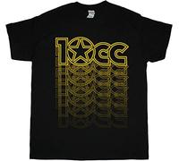 WLMDZYH 10CC Logo Black T Shirt Rock Mens