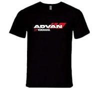 WLMDZYH Advan Yokohama T-Shirt Graphic Top Printed Shirt Short-Sleeve Tee Mens Black
