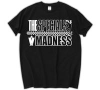 WLMDZYH Men's The Specials Band Graphic Bad Manners The Selecter Madness Ska T-Shirt Black