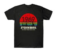 WLMDZYH Stonewall 1969 The First Pride was A Riot 50Th T-Shirt Black