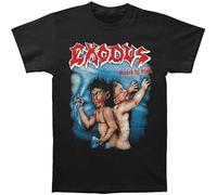 WLMDZYH Summer Men Printed T-Shirt Exodus Men's Bonded by Blood T-Shirt Black