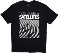 WLMDZYH The Script Satellites Band Logo T Shirt Black