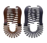 WLNEXT 2 Pieces Banana Hair Clips Large Double Comb Clips Fishtail Hair Clips Banana Clips Hair For Ponytail