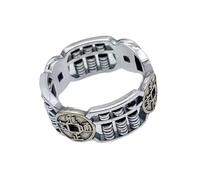 WLNEXT Copper Coin Abacus Bead Retro Designs Unisex Adjustable Opening Symbol of Prosperity Easy Caring Ethnic Styles Rings