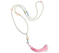 WLNEXT Long Chain Necklace with Fringe Beads and Natural Stones for Fashionable Styling Options in Women ' s Fashion Long Necklace