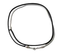 WLNEXT Portable Alloy Leather Rope Snake Bone Chain Necklace Trendy Layer Jewelry Double Layer Snake Chain