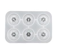WLNEXT Round Silicone Bead Mold with Hanging-Holes for Jewelry Pendant Bangle Bracelet Bead Making Mold Hand Craft Tool