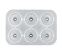 WLNEXT Round Silicone Bead Mold with Hanging-Holes for Jewelry Pendant Bangle Bracelet Bead Making Mold Hand Craft Tool