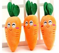 WLngtv 1Pc Orange Soft Puppy Pet Supplies Cute Carrot Plush Chew Squeaker Sound Squeaky Toys for Dog Cat Birthday Xmas Gifts Pet Supplies