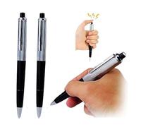 WLngtv 2 Pieces Shock Pen Prank, Silver, Interesting Surprising Prank Items, Lightweight Shocking Practical Joke Shock Pen Toys for Outdoor Novelty and Gag Games