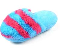 WLngtv Pet Dog Chew Toy, Blue Cute Pet Puppy Dog Cat Slipper Shape Plush Slipper Sound Pet Pet Dog Chew Toys Squeak Plush Slipper Shape Tooth Cleaning Chew Play Supplies