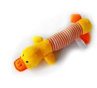 WLngtv Yellow Dog Squeaky Toy, Pet Crinkle Stuffed Animals Dog Plush Chew Toy for Small Dogs Medium Dogs Squeeky Doggie Puppy Squeak Interactive Teething Yellow Duck