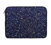 Wlntrophic 12inch Laptop Case, Glow in The Dark Constellations Midnight Laptop Sleeve