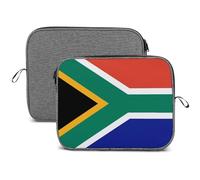Wlntrophic 14inch Laptop Case, South Africa Flag Snowflake Laptop Sleeve