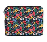 Wlntrophic 17inch Laptop Case, Colorful Floral Pattern Laptop Sleeve