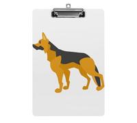 Wlntrophic A4 Clip Board, German Shepherd Clipboard, Acrylic Clipboards for Office, School