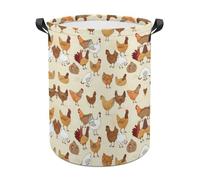 Wlntrophic Laundry Hamper, A Brood of Chickens Laundry Basket, Washing Basket with Handle