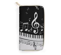 Wlntrophic Leather Wallet, Piano Key Notes, Small Size and Large Capacity, Easy to Carry