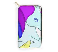 Wlntrophic Leather Wallet, Unicorn Rainbow Cute, Small Size and Large Capacity, Easy to Carry