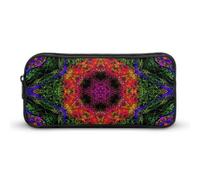 Wlntrophic Pencil Case, Psychedelic KaleidoscopeStationery Bag, Business Travel Bag Or Small Tool Box, Girls Makeup Bag