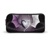 Wlntrophic Pencil Case, Purple and Wirte DragonsStationery Bag, Business Travel Bag Or Small Tool Box, Girls Makeup Bag