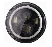 WLNWERDPKK Bumper Headlamp For Suzuki For Samurai 4x4 7" 7Inch LED DRL H4 Halo Headlights Headlamps With Ring Amber Turn Signal Car Front Headlight Assembly(40w Halo light Black)