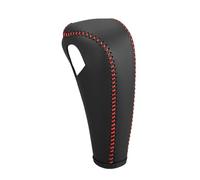 WLNWERDPKK Car Interior Mouldings for Sonic 2012-2020 Car Shift Boot Cover Gear Knob Shifter Boot Leather Black Black Stitches(Red Stitches)