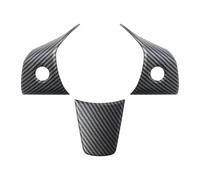 WLNWERDPKK Car Interior Mouldings for Tesla for Model 3 Y Car Steering Wheel Panel Trim Frame Shift Knob Interior Trim Cover(3PCS)