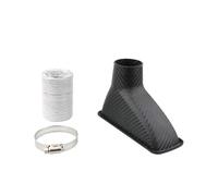 WLNWERDPKK Engine Air Intake Hose 1pcs Universal Car Front Bumper Turbo Air Intake Pipe Kit ABS Carbon Fiber Look Funnel Performance Induction Kit(Square)